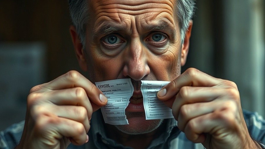 Middle-aged man expressing disbelief, symbolizing emotional wellness in aging.