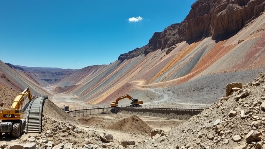 Workers digging in open pit mine related to U.S. economy news and national security.