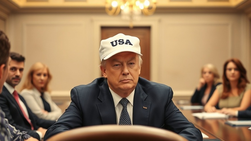 Trump in a white 'USA' cap leading a meeting on breaking US news and military operations.