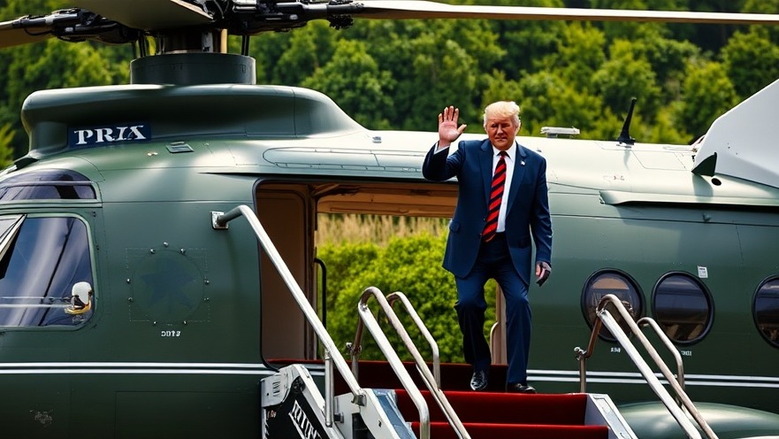 Trump waves from Marine One stairs, highlighting laser safety threat and federal aviation laws.