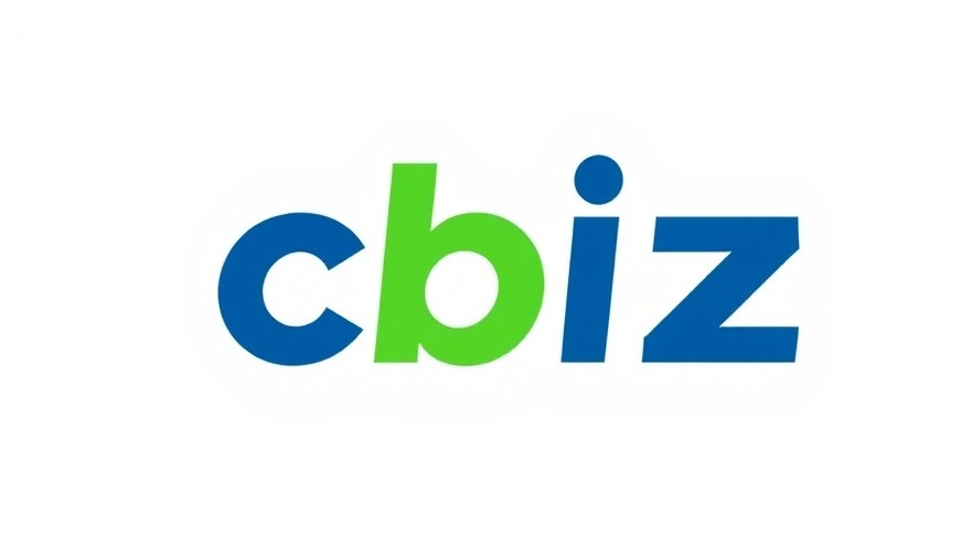 Modern corporate logo 'cbiz' in bold with minimalist design, showcasing Dallas business news.