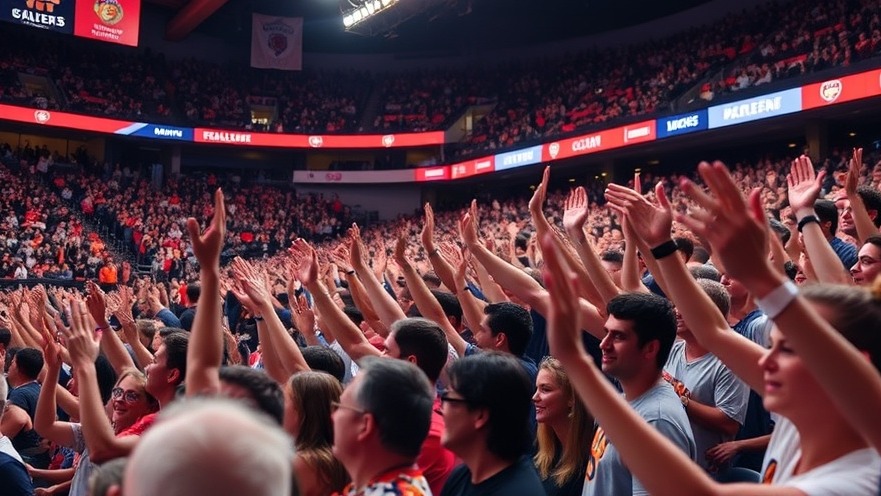 Cheering crowd in arena celebrating San Antonio basketball victory with playoff implications.