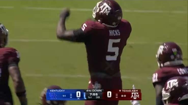 Kentucky Wildcats vs. Texas A&M Aggies football celebration scene