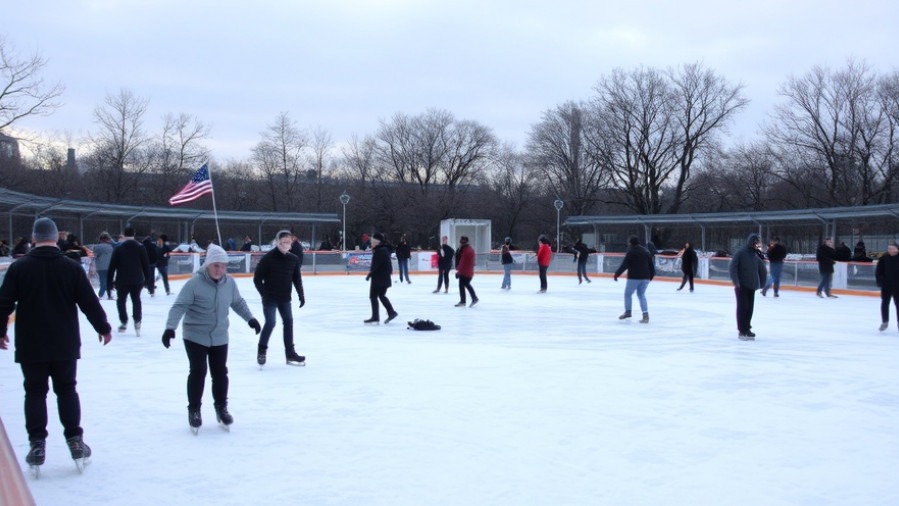 People enjoying the outdoor skating rink during San Antonio cultural events.