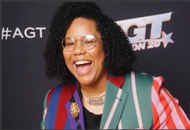 Austin news today: Anchor with SXSW logo in studio.