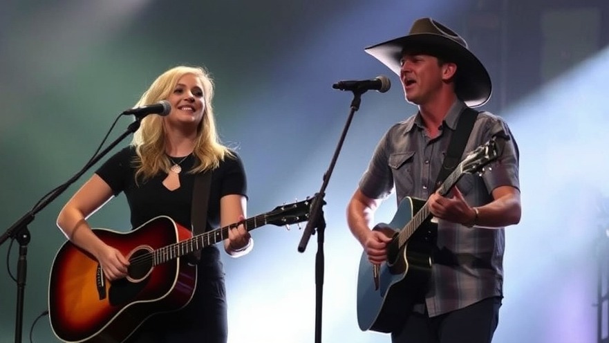 Miranda Lambert and Parker McCollum performing at a charity event for Texas community support.