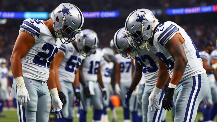 Dallas Cowboys players show dejection during NFL game analysis.