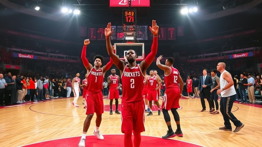 Houston Rockets celebrate victory, showcasing NBA highlights from Mavericks Rockets rivalry.