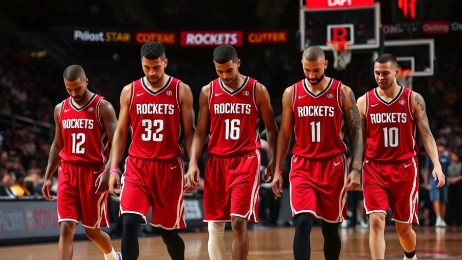 Houston Rockets players in red jerseys leave court after Oklahoma City Thunder highlights on January 15, 2026.