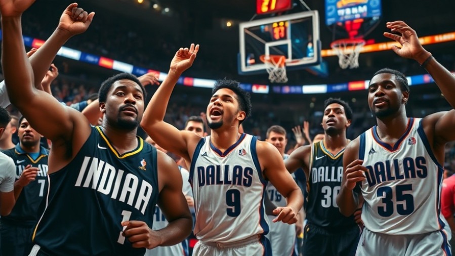 Energetic NBA highlights of Pacers, Mavericks, and 76ers players engaging with fans.