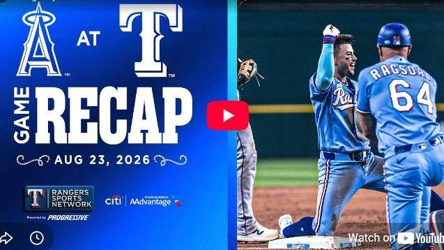 Rangers vs Angels Game Recap - Baseball player celebrates