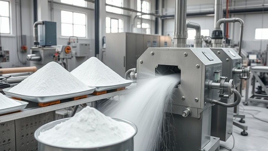 Processing white powder in a factory for natural sleep remedies for older adults.