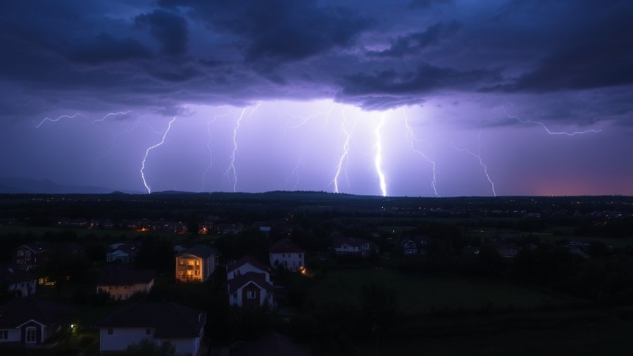 Severe weather in San Antonio during a thunderstorm, highlighting flood safety preparedness.