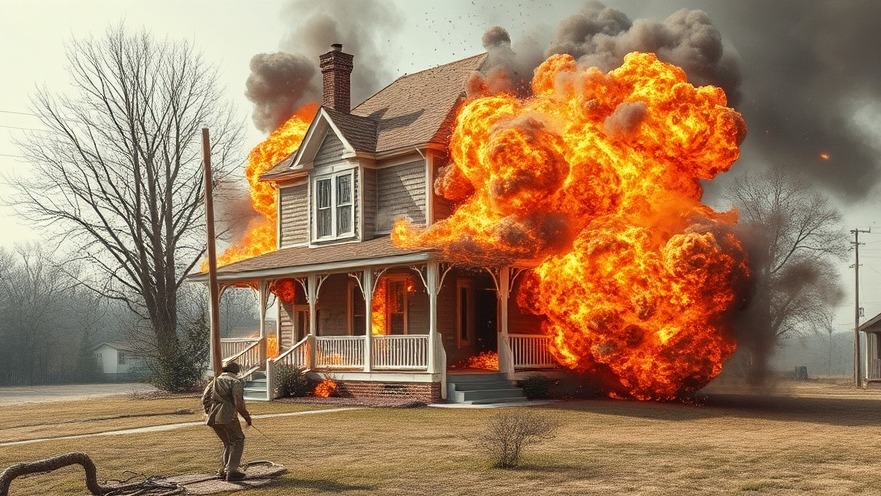 House exploding in Houston, capturing the latest news in Houston.