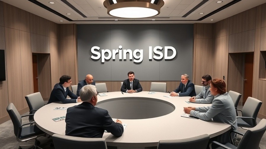 Officials discuss education budget cuts and their community impact in a modern conference room.