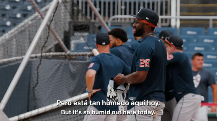 Hot Mic Moments with Taylor Trammell on the field