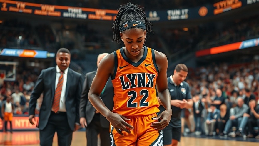WNBA player shows resilience as staff assists her after a basketball injury.
