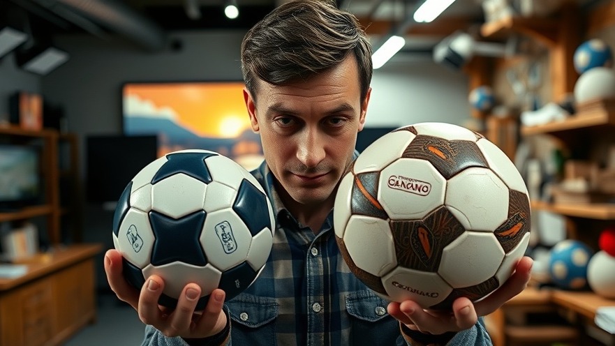 Sports journalist explores soccer technology evolution with modern and vintage balls.