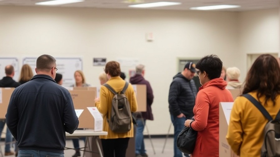 Voters at a precinct engaging in the SAVE program for Iowa voting and election integrity.