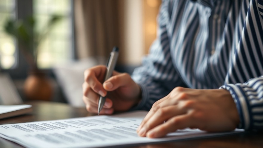 Person reviewing documents on affordable health coverage in a warm, natural light setting.