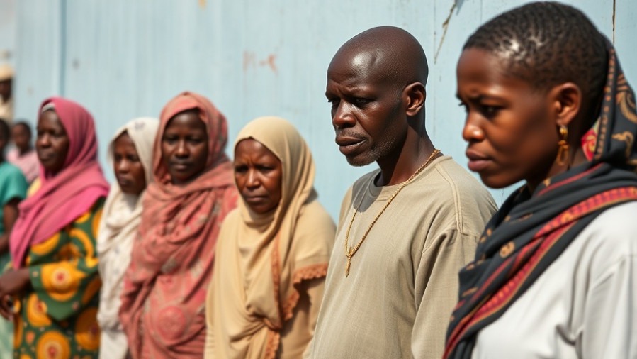 Somali immigrants in welfare line highlighting refugee resettlement challenges.