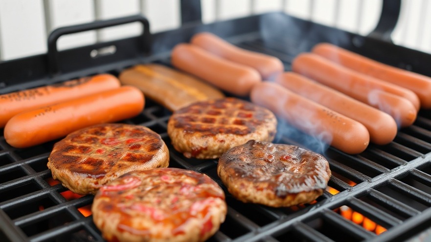 Grilling hamburgers and hot dogs: healthy eating tips for nutritious meals.