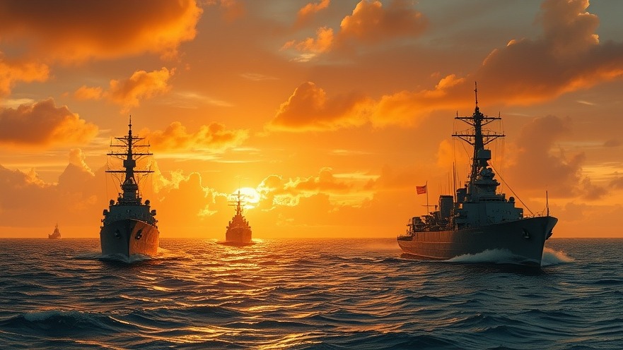 US warships sailing during Houston military celebrations and community events