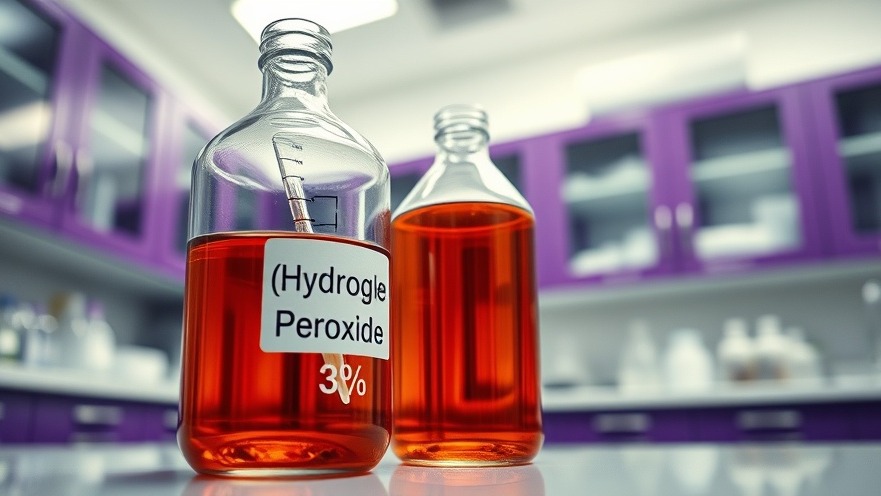 Hydrogen Peroxide 3% in a modern lab, showcasing natural healthy foods research.