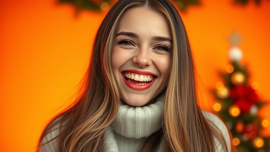 Lacey Chabert smiling warmly against a vibrant Christmas backdrop for hallmark holiday movies.