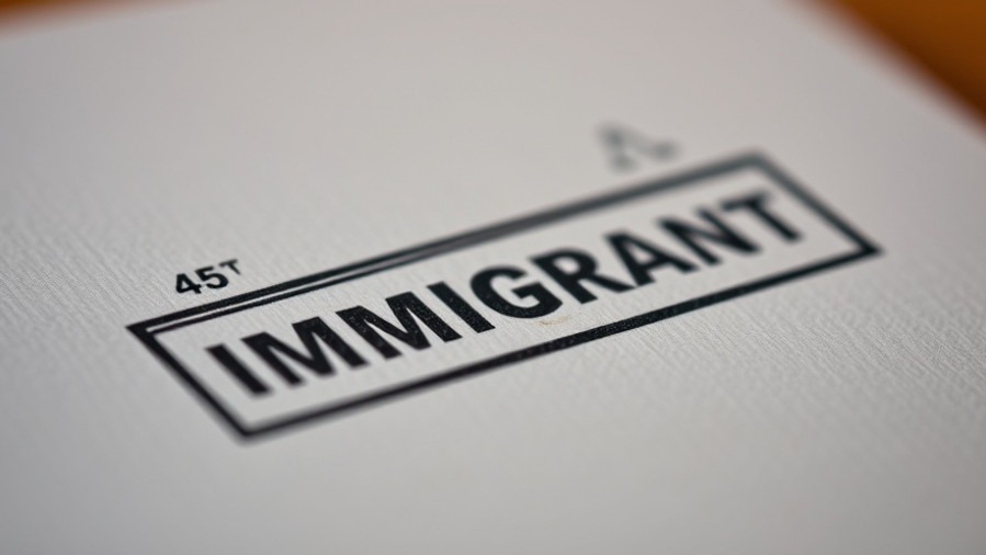 Macro shot of an immigration stamp symbolizing Dallas business news and Texas economy.