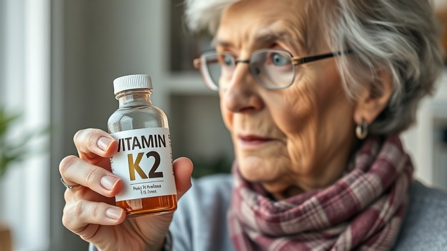 Older woman examining VITAMIN K2 for better nutritional health in Austin.