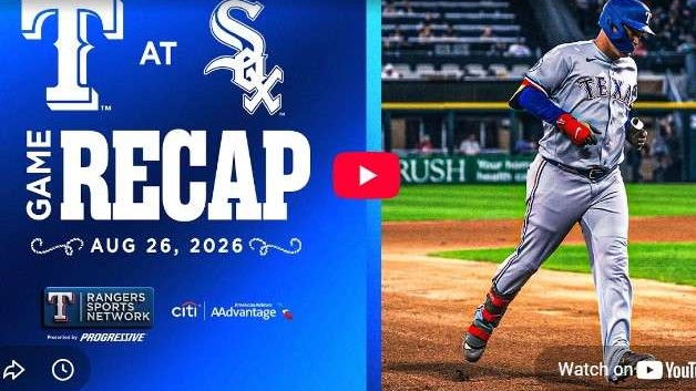Rangers vs White Sox Game Recap with a player running on field.