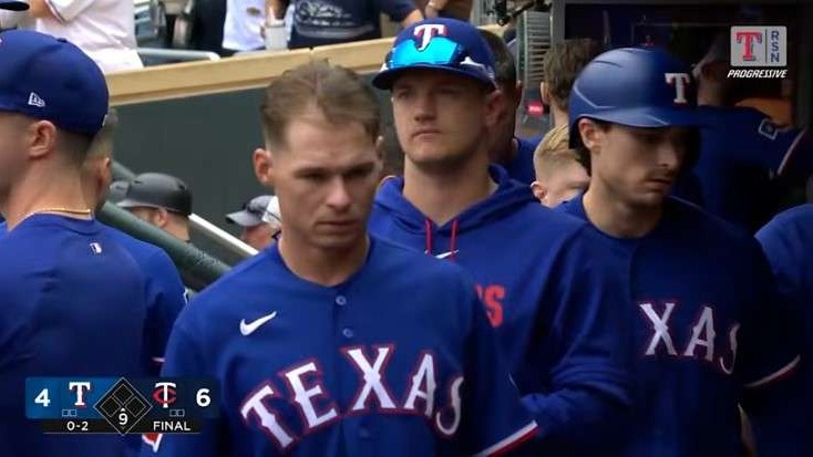 Texas Rangers Season Finale 2026 game recap poster with stadium.