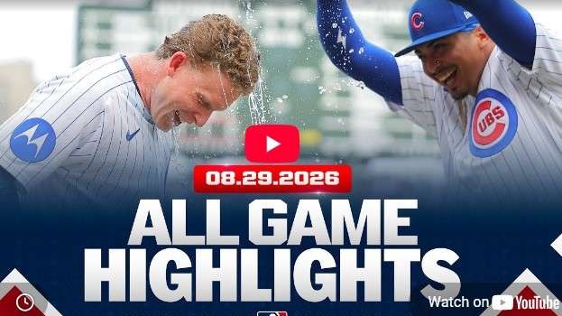 Baseball players celebrating on August 29 game highlights