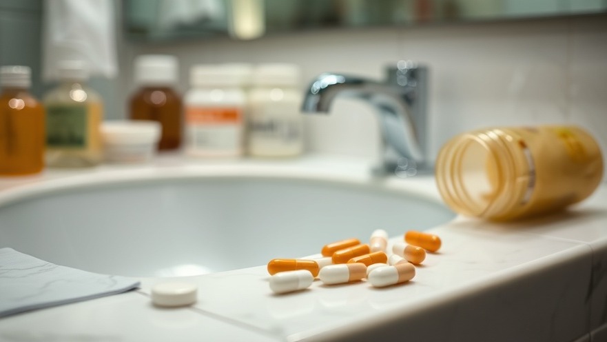 Pills on a bathroom counter symbolizing Texas reproductive rights and healthcare access.