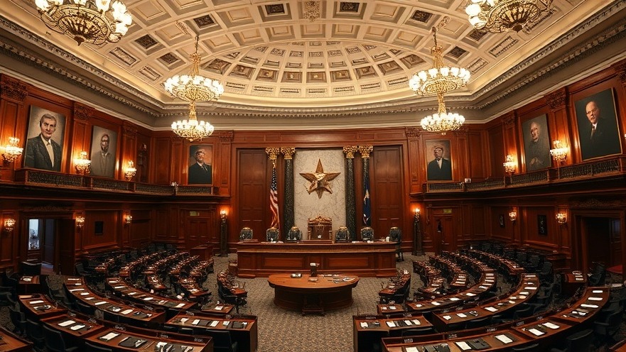 Inside the Texas Senate chamber during a session on Texas political races.