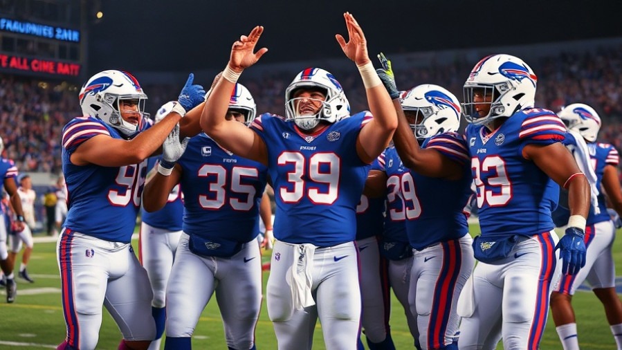 Buffalo Bills celebrate victory, highlighting Josh Allen's performance in Chiefs analysis.
