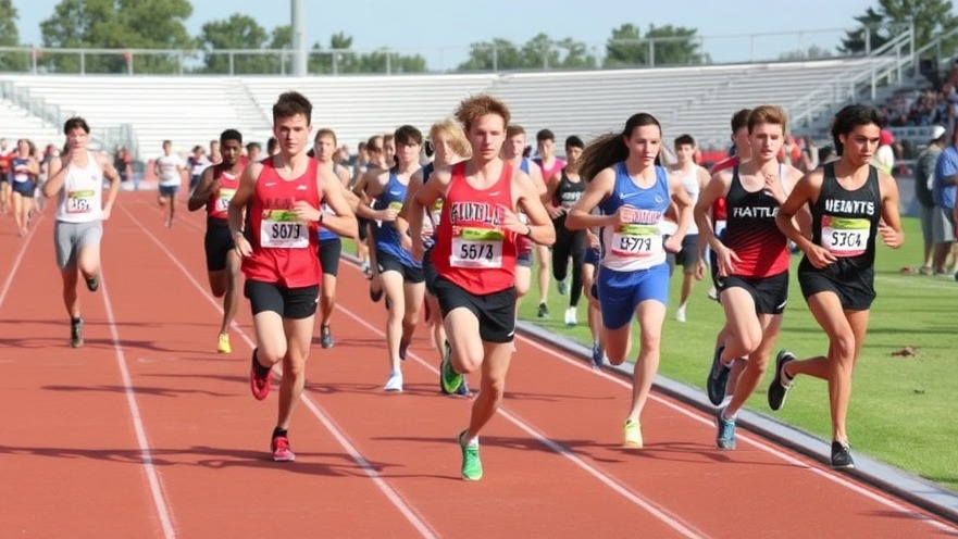 High school athletes competing at a track meet, highlighting San Antonio school safety.