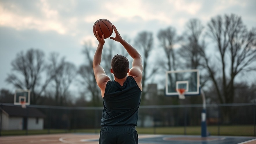 Basketball player shooting from long distance - NBA highlights in action.