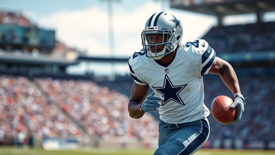 Dallas Cowboys player running with football, showcasing team dynamics and playoff hopes.
