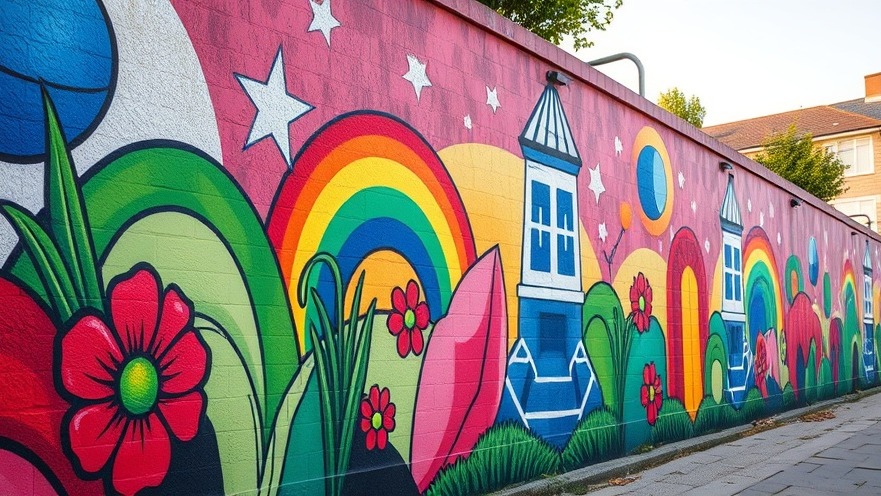 Vibrant community art in Austin showcasing colorful cultural murals.
