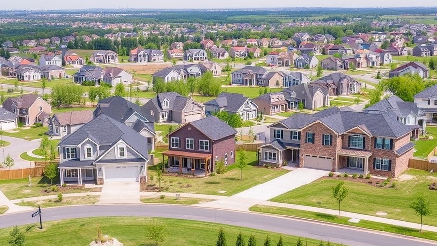 Overview of a tract of homes in the thriving San Antonio real estate market