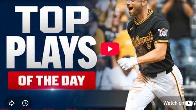 Top MLB Plays celebration with athlete in action