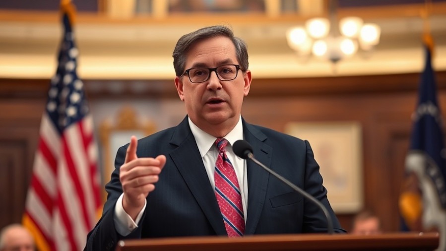 Mike Johnson of the US House of Representatives providing Capitol Hill news updates.