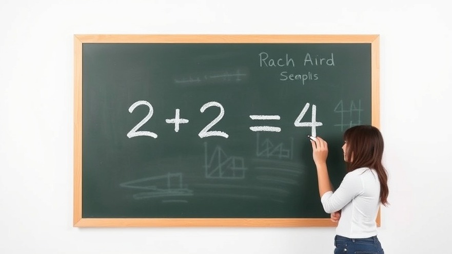 Teacher demonstrating math fundamentals to ease math anxiety and promote mental health support.