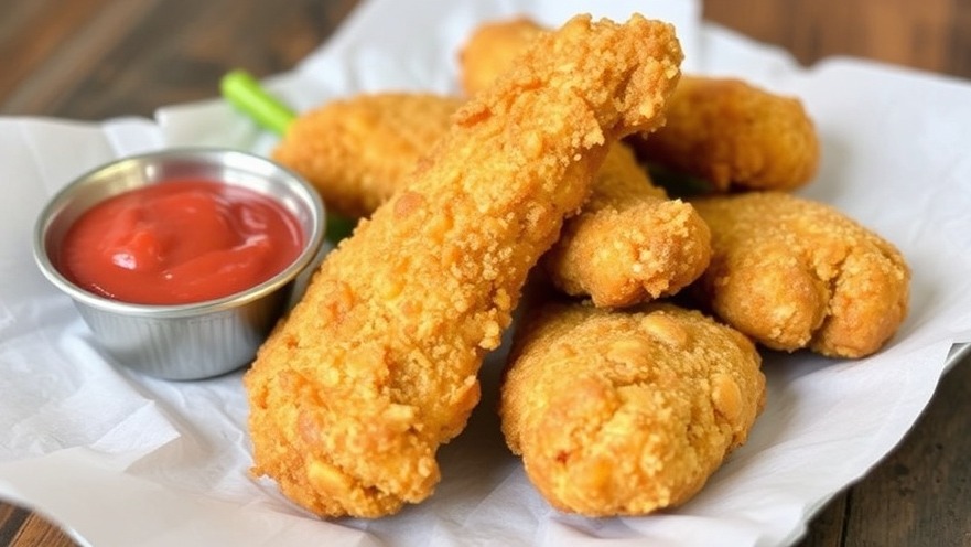 Delicious fried chicken fingers featured in local news Austin dining scene.