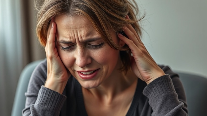 Woman in pain exploring yoga for mental wellness for seniors.