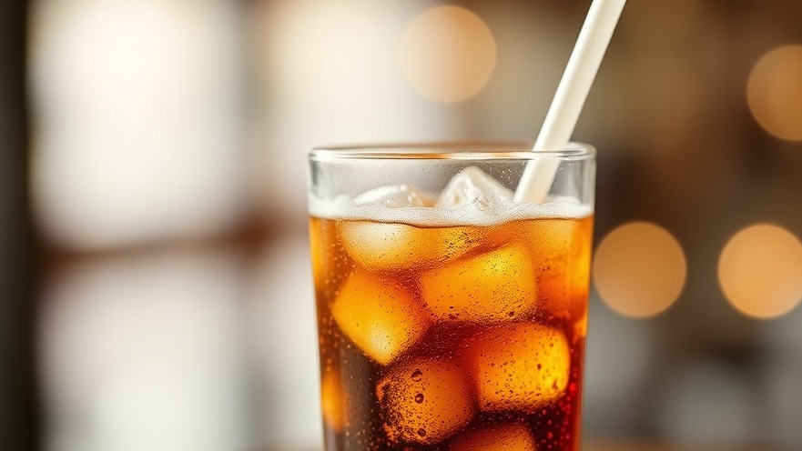 Cola in a glass with straw, promoting health and wellness in Austin.