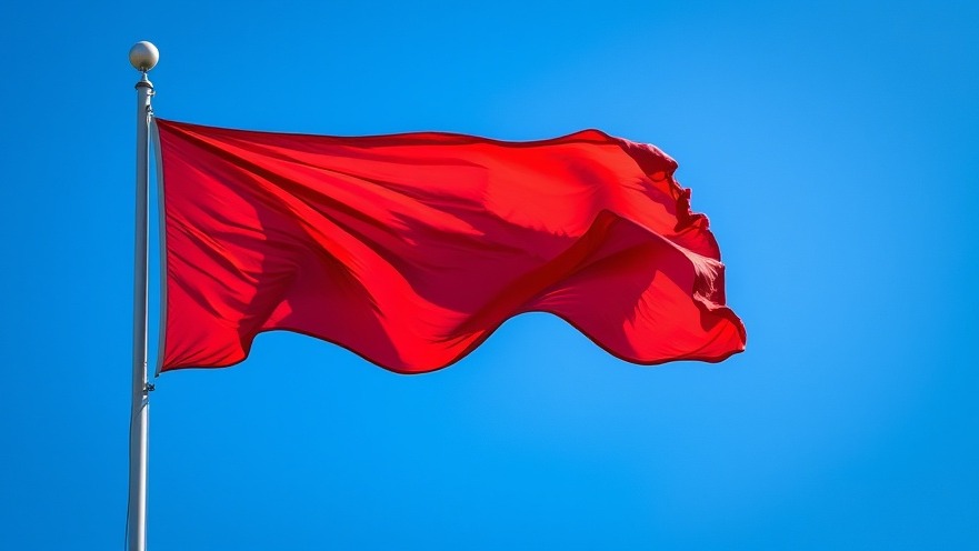 Red flag waving on a windy day, highlighting San Antonio fire risk updates.