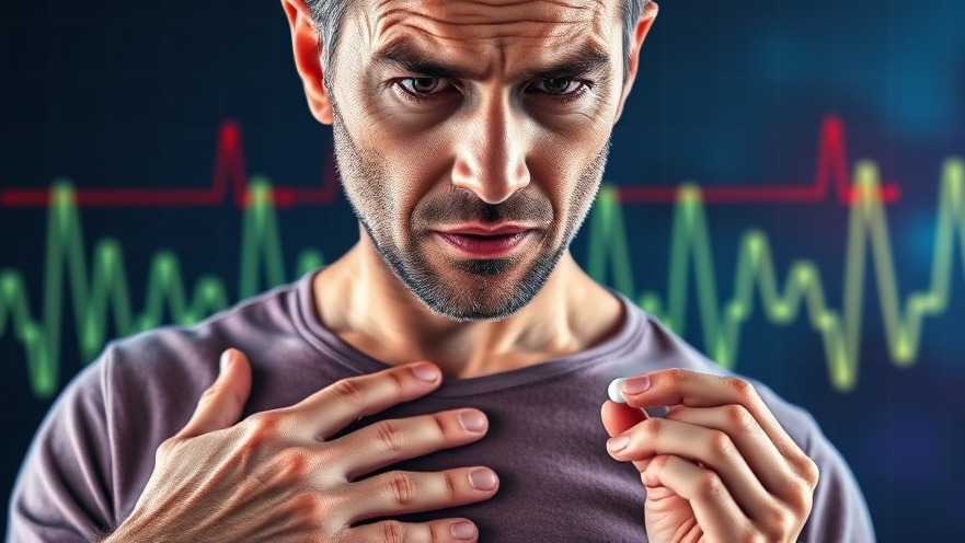 Man showing heart palpitations symptoms, transformed with magnesium for nutritional health tips.